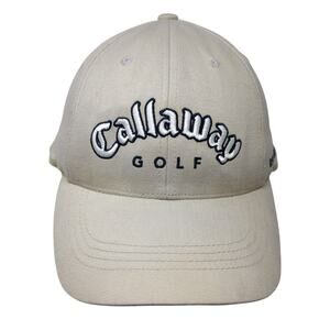 Callaway Golf Slideback Baseball Cap Beige One Size Adjustable Embroidered